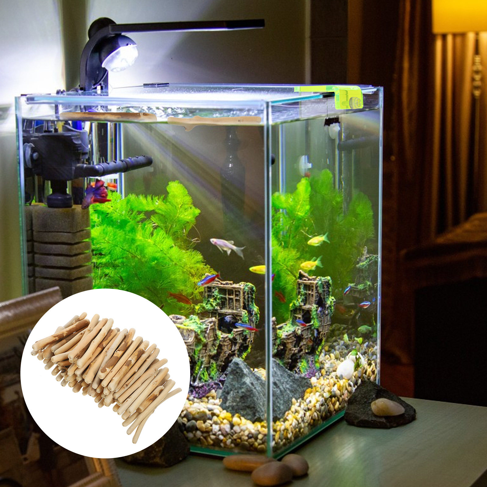 Planted Aquarium With Driftwood - 1Set Driftwood Decoration for Fish Tank