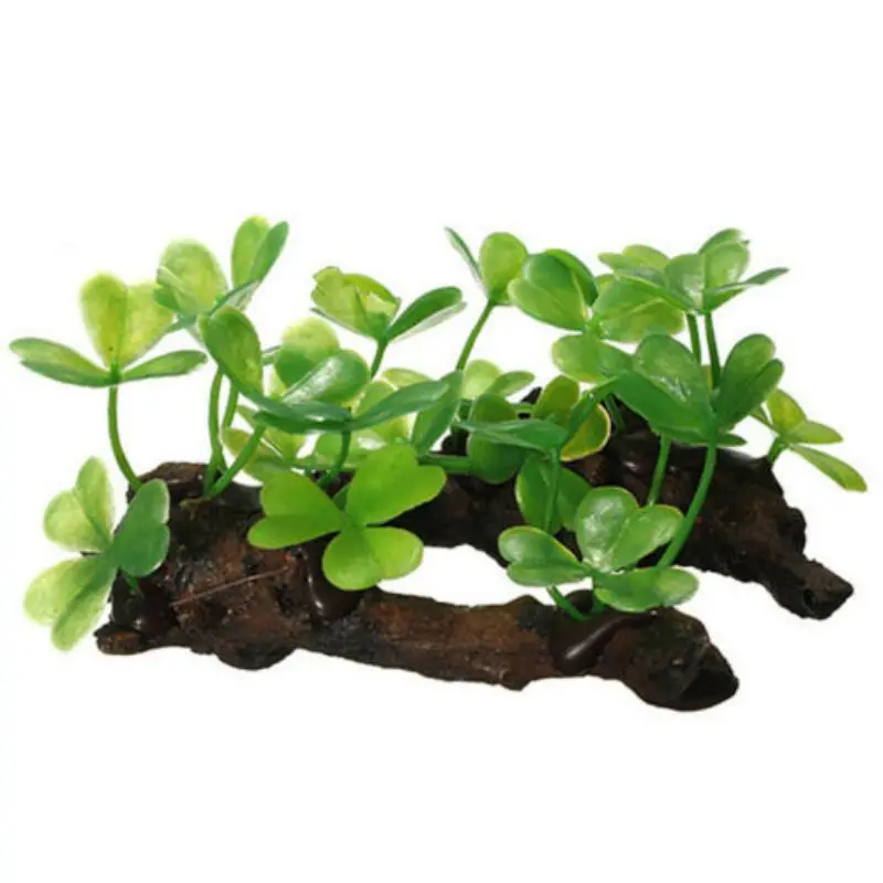 Plastic Artificial Turtle Tree - Planted Aquarium With Driftwood のレビューと価格