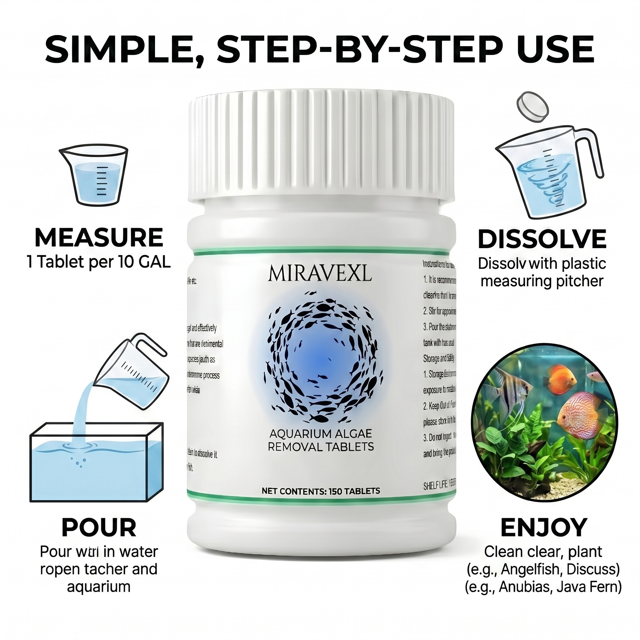 150 Ct Aquarium Algae Removal  - Planted Aquarium Algae Remover のレビューと価格