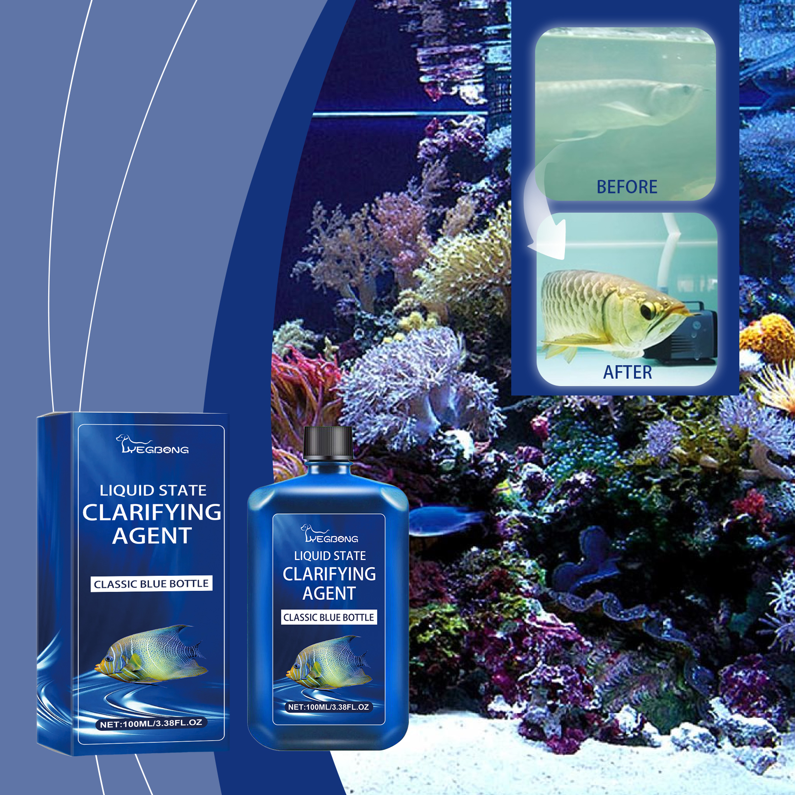 Aquarium Water Clarifier Agent - Planted Aquarium Yellow Water のレビューと価格